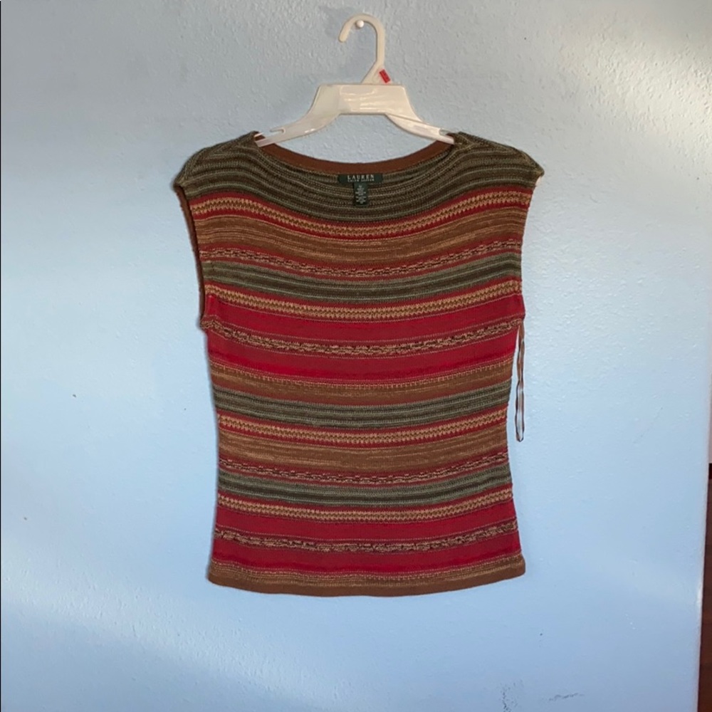 Tank top sweater, short sleeve sweater